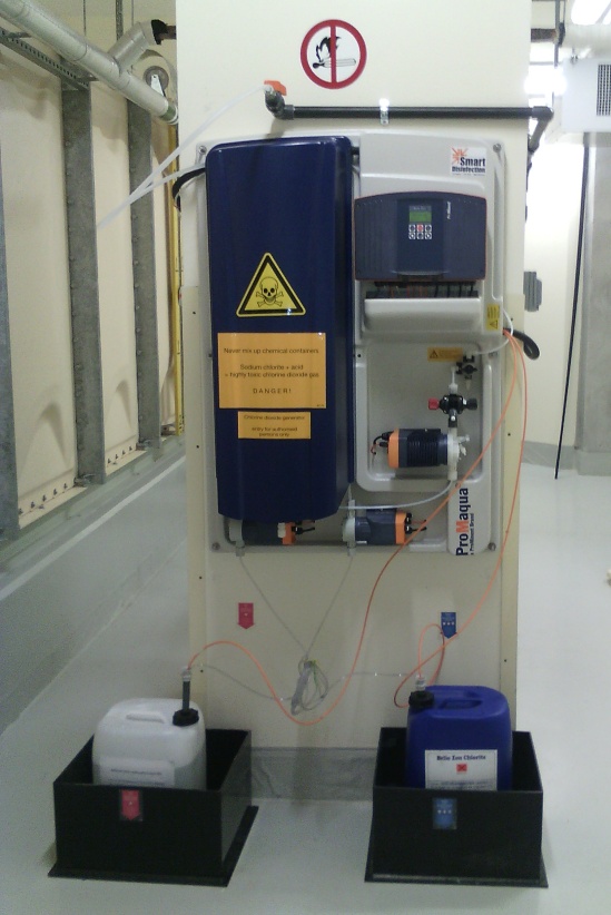 chlorine dioxide dosing system royal hospital oman